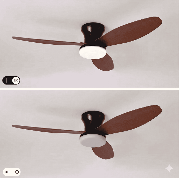 Onyx | Industrial Ceiling Fan With LED Light 7