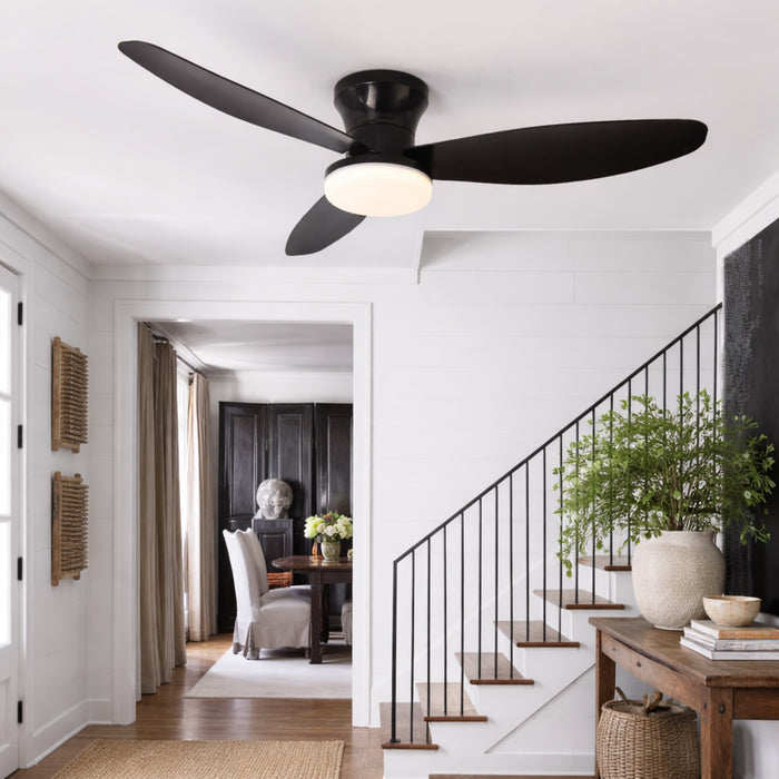 Onyx | Industrial Ceiling Fan With LED Light