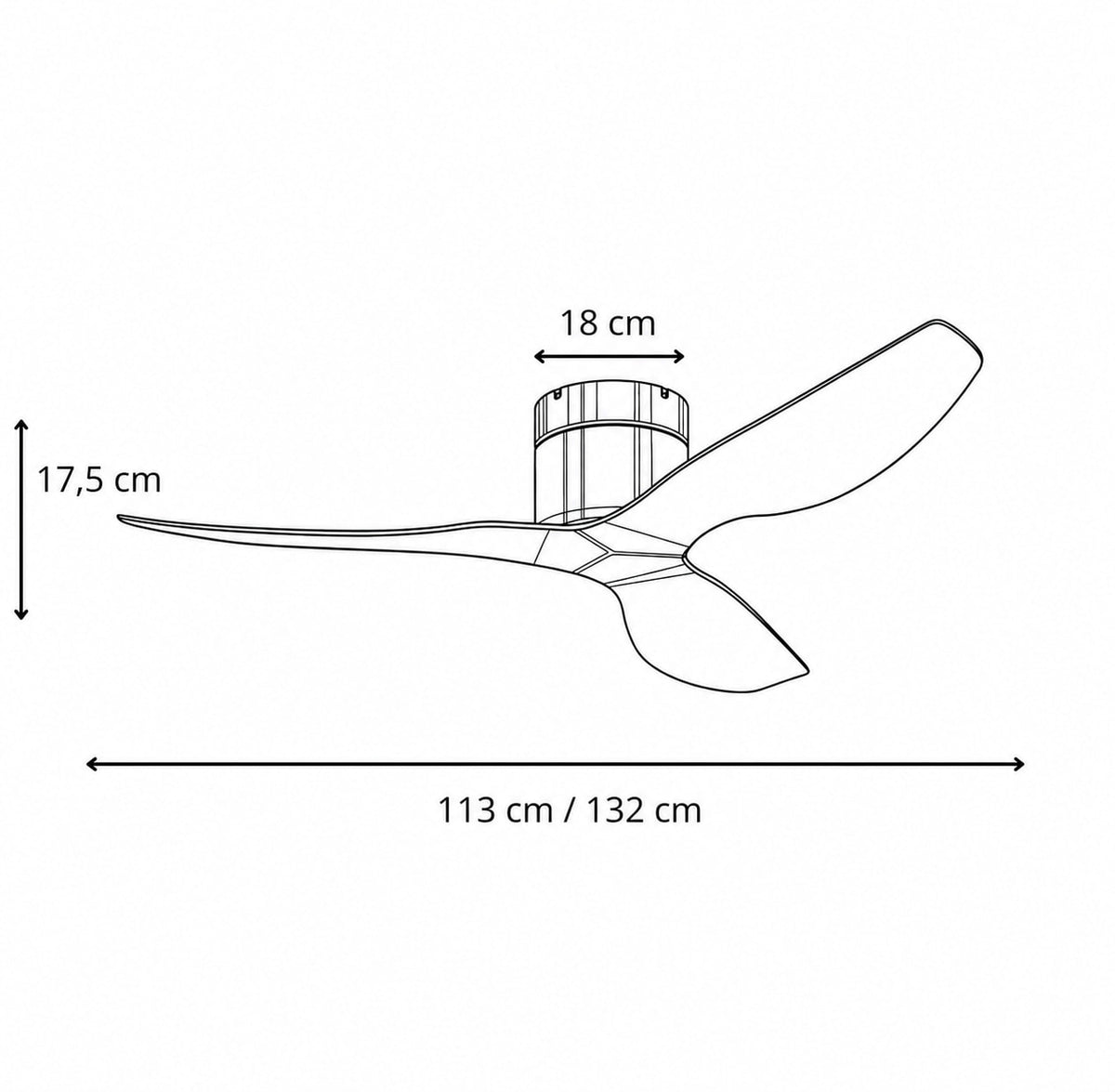 Plana Scura | Low Profile Ceiling Fan, Dark Timber-Look