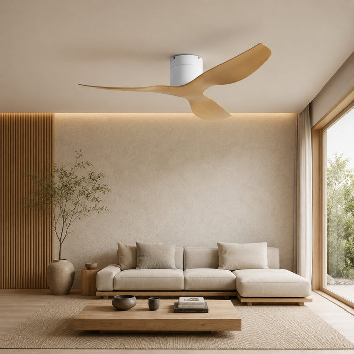 Plana Clara | Low Profile Ceiling Fan, Timber-Look 2