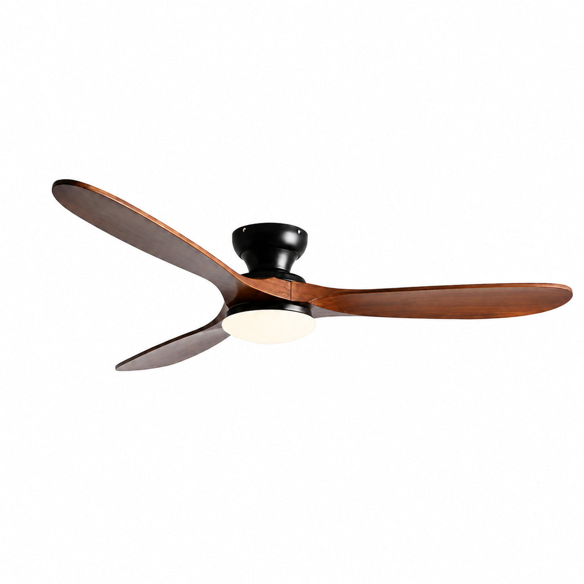 Ebano | Dark Solid Timber Ceiling Fan With LED Light