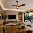 Noce | Walnut-Look Ceiling Fan With LED Light 2