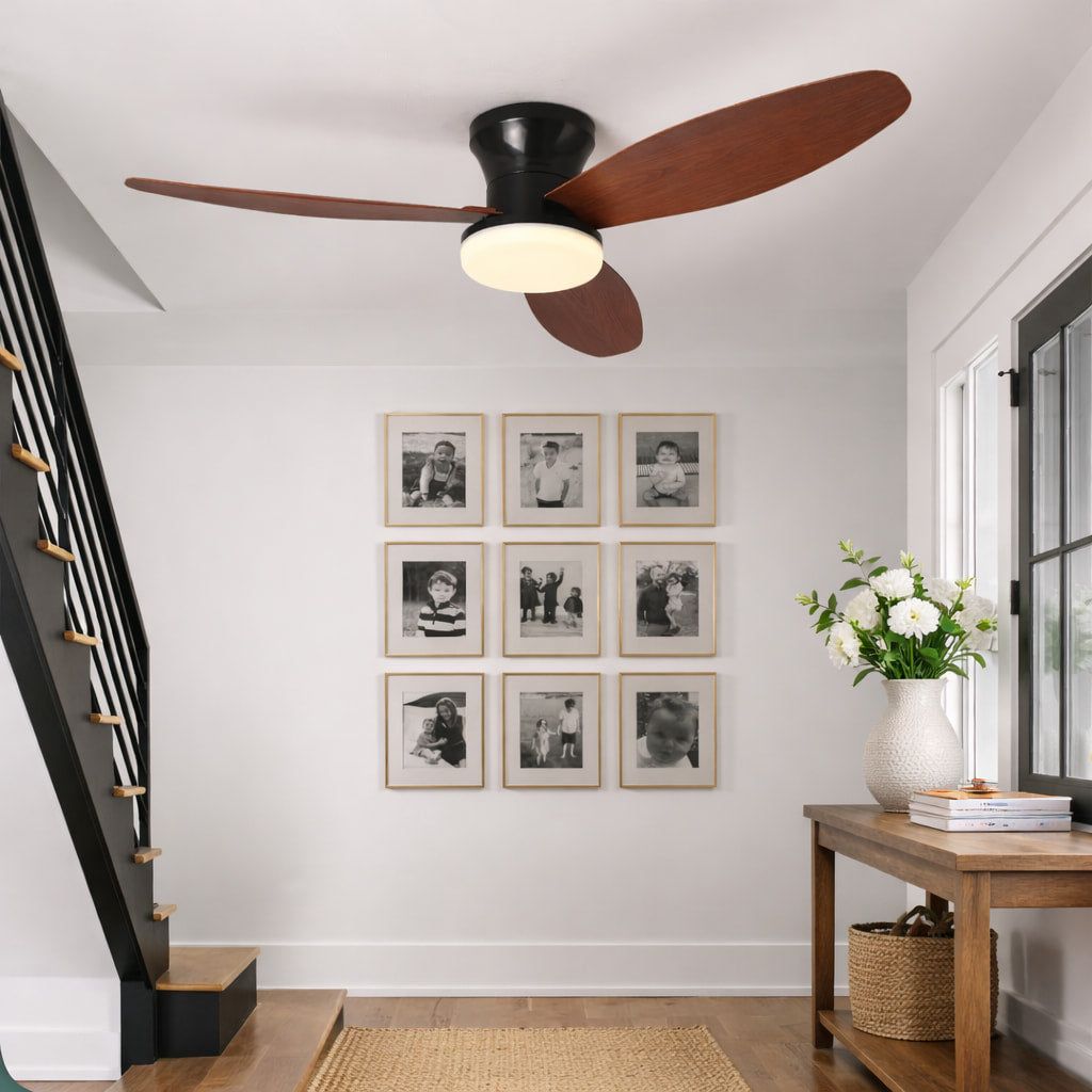 Onyx | Industrial Ceiling Fan With LED Light