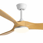 Alba | Vintage White & Timber-Look Ceiling Fan 5