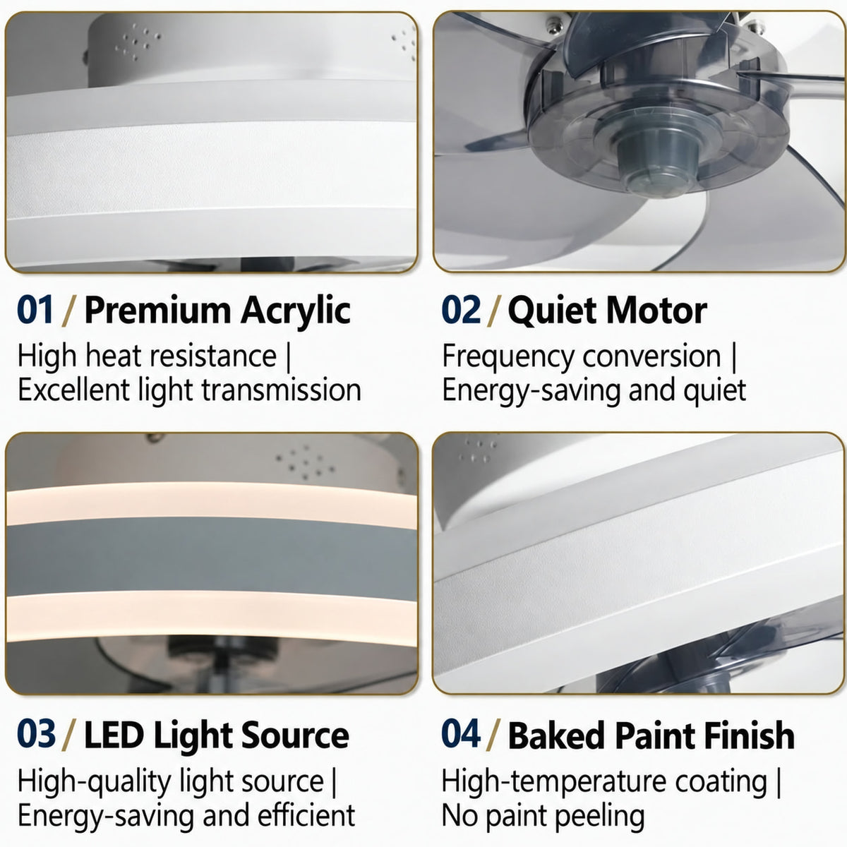 Orbe | Modern Ultra-Slim Ceiling Fan With LED