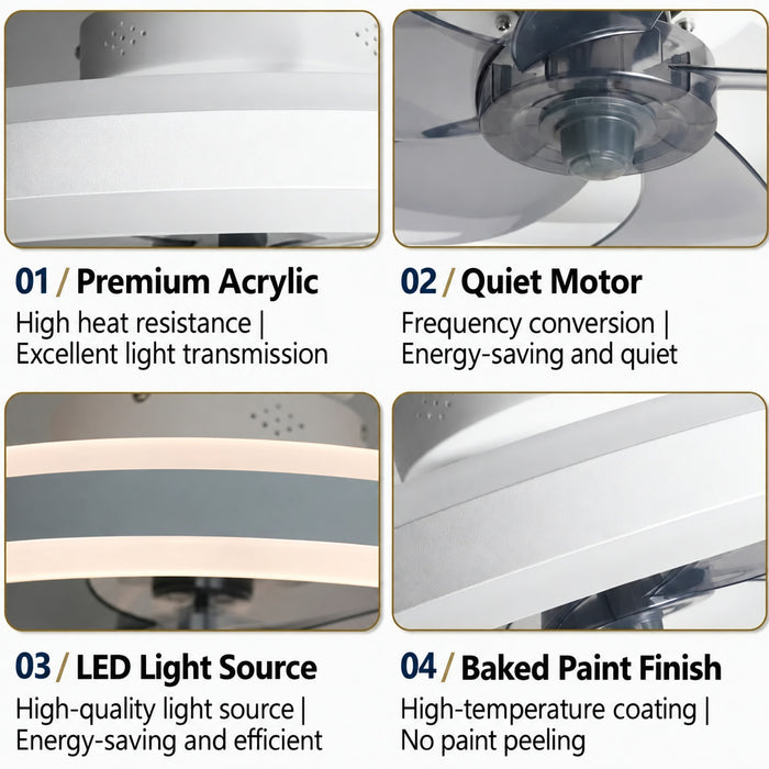Orbe | Modern Ultra-Slim Ceiling Fan With LED 7