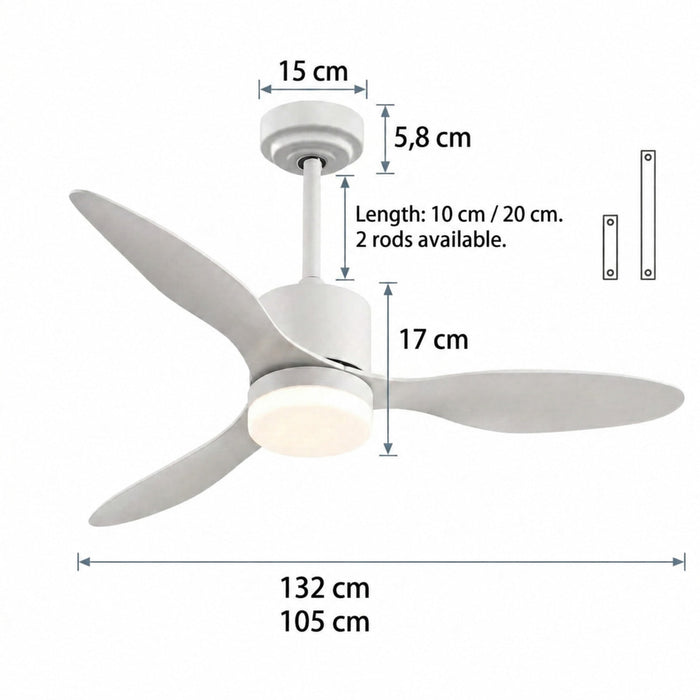 Sereno | Minimalist Ceiling Fan With LED Light 7