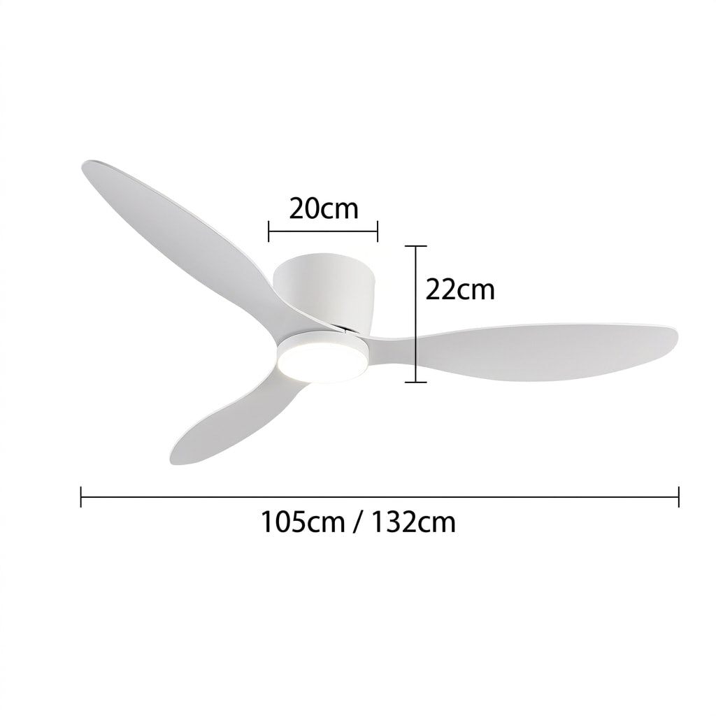 Vela | Modern Ceiling Fan With LED Light