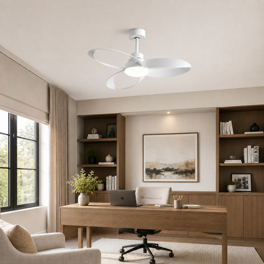 Cedra | Timber-Look Designer Ceiling Fan With LED