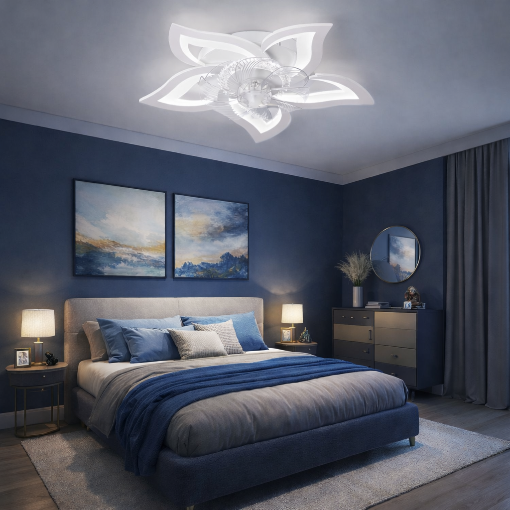 Fiore | Floral Low Profile Smart Ceiling Fan