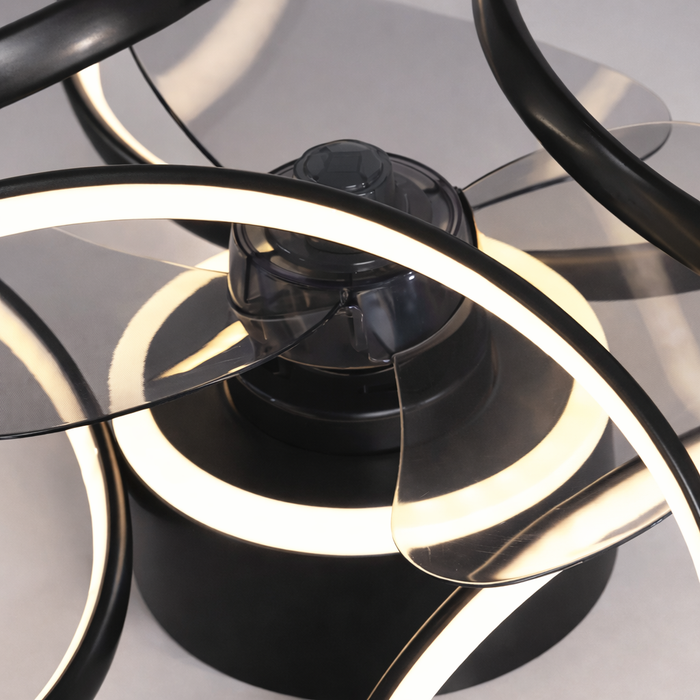 Volta | Art Deco Sculptural Ceiling Fan With LED 5