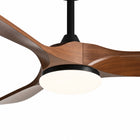 Ombra | Vintage Black & Dark Timber-Look Ceiling Fan 7