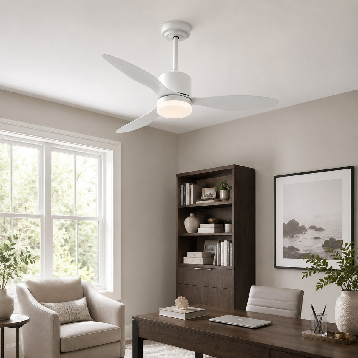 Sereno | Minimalist Ceiling Fan With LED Light