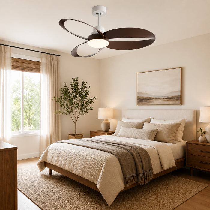 Cedra | Timber-Look Designer Ceiling Fan With LED 3