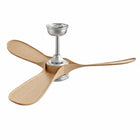 Lume | Vintage Chrome & Timber-Look Ceiling Fan 7