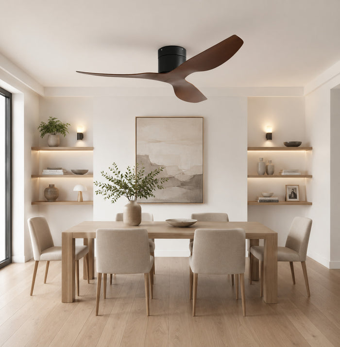 Plana Scura | Low Profile Ceiling Fan, Dark Timber-Look 2