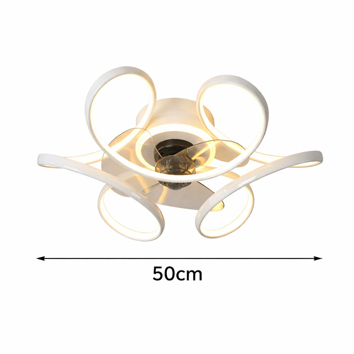 Volta | Art Deco Sculptural Ceiling Fan With LED 9