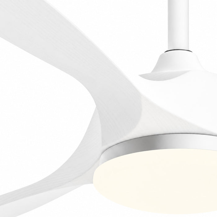 Neve | Vintage White Ceiling Fan With LED Light 4