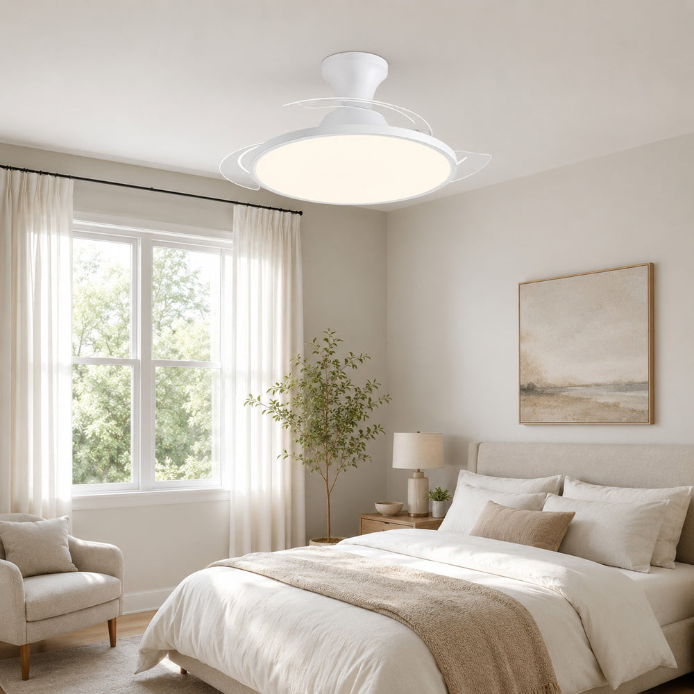 Linea | Ultra-Slim Low Profile Ceiling Fan With LED