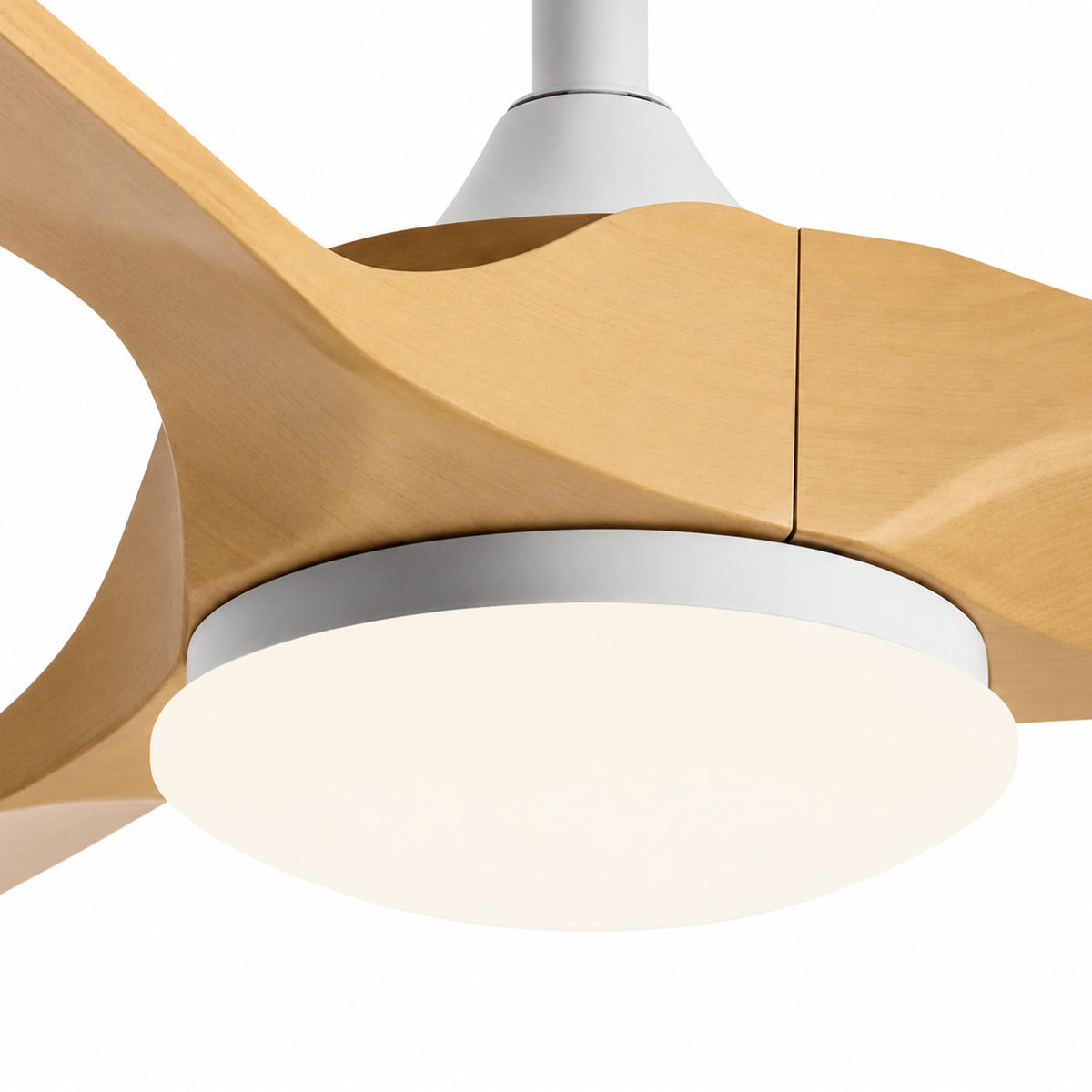 Alba | Vintage White & Timber-Look Ceiling Fan