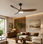 Ombra | Vintage Black & Dark Timber-Look Ceiling Fan 2
