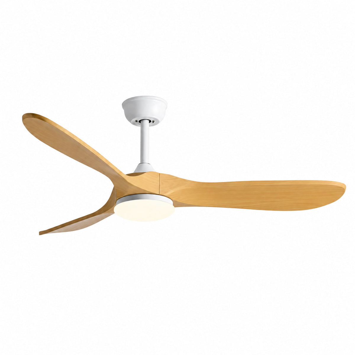 Alba | Vintage White & Timber-Look Ceiling Fan