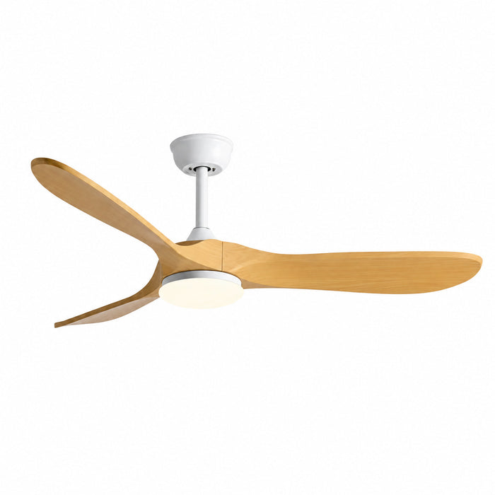 Alba | Vintage White & Timber-Look Ceiling Fan 3