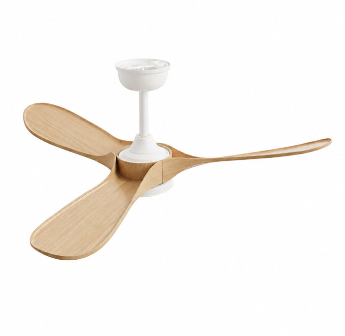 Alba | Vintage White & Timber-Look Ceiling Fan 7