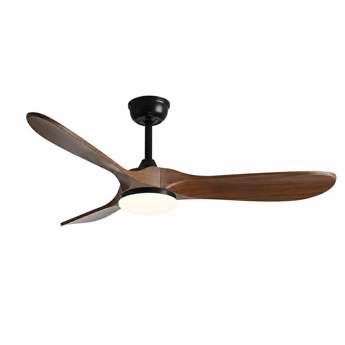 Ombra | Vintage Black & Dark Timber-Look Ceiling Fan