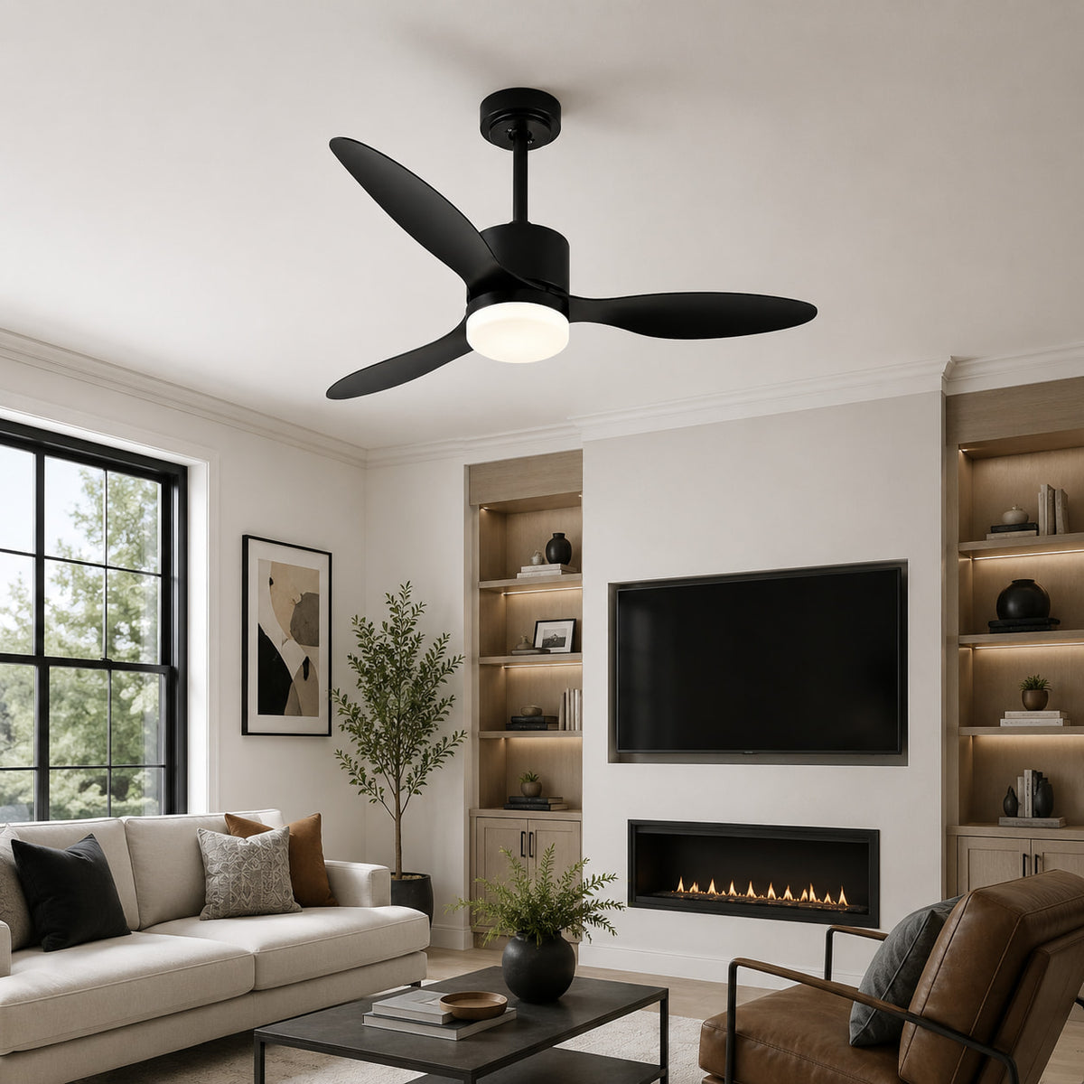 Sereno | Minimalist Ceiling Fan With LED Light