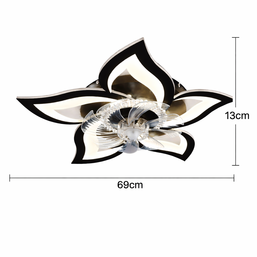 Fiore | Floral Low Profile Smart Ceiling Fan