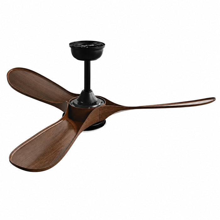 Ombra | Vintage Black & Dark Timber-Look Ceiling Fan 6