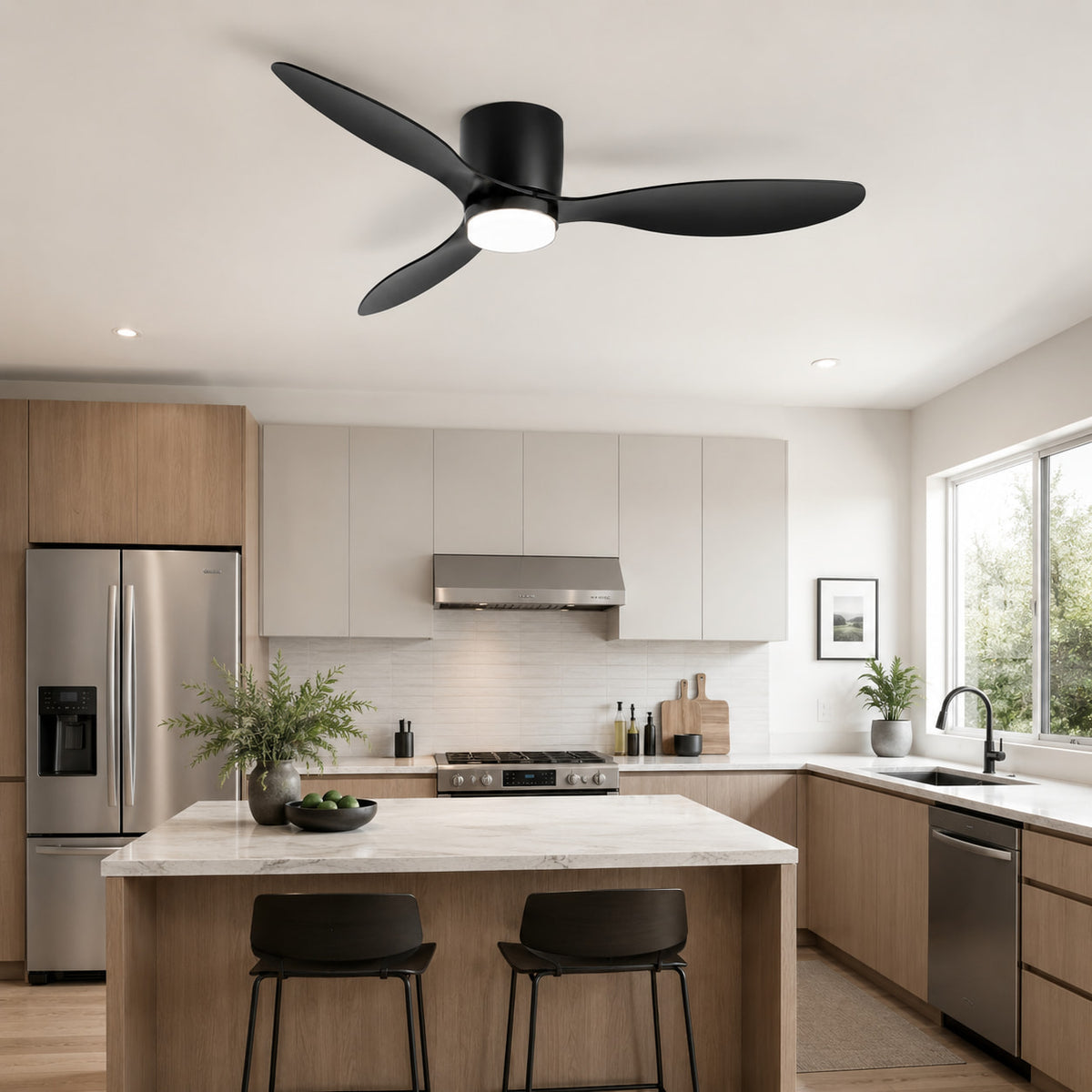 Vela | Modern Ceiling Fan With LED Light