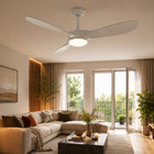 Neve | Vintage White Ceiling Fan With LED Light 2