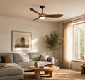 Ombra | Vintage Black & Dark Timber-Look Ceiling Fan