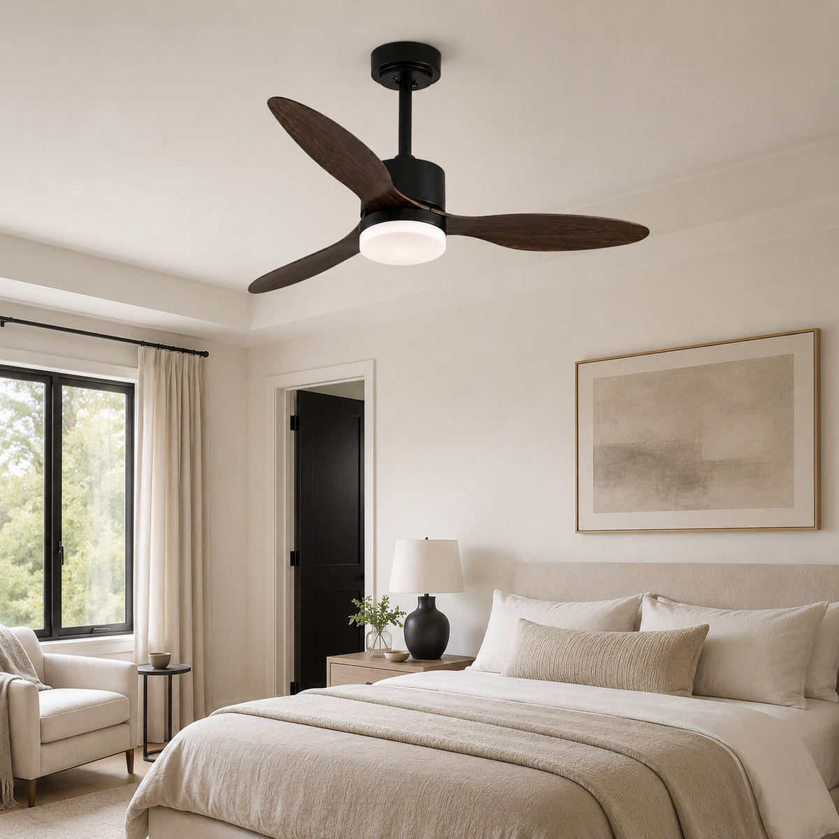 Sereno | Minimalist Ceiling Fan With LED Light
