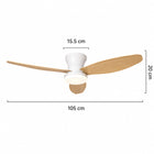 Onyx | Industrial Ceiling Fan With LED Light 12