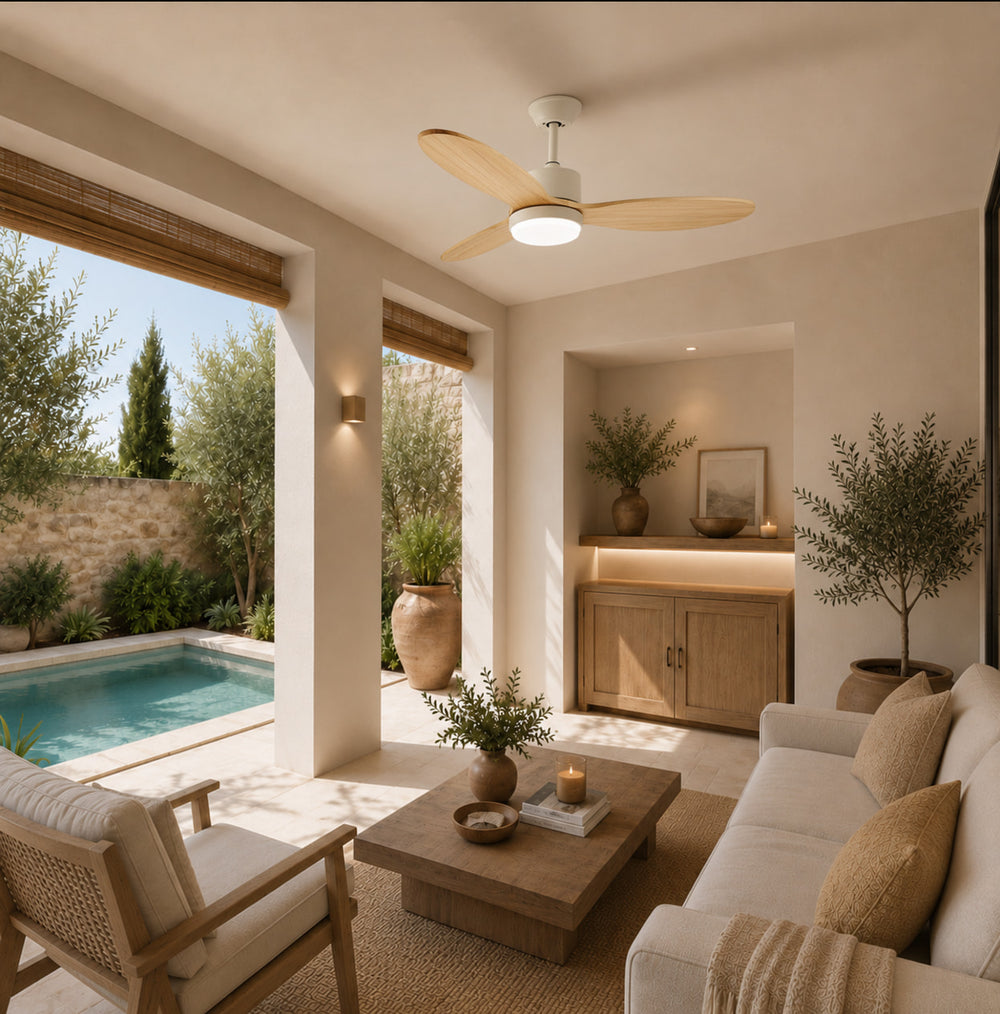 Nordica | Scandi Ceiling Fan With LED Light