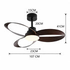 Cedra | Timber-Look Designer Ceiling Fan With LED 8